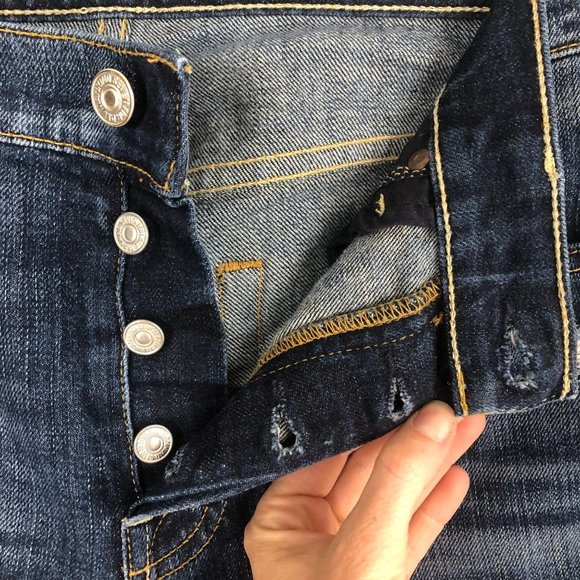 7FAMK High Waist Vintage Bootcut Blue Jeans Sz 28 - Picture 8 of 12